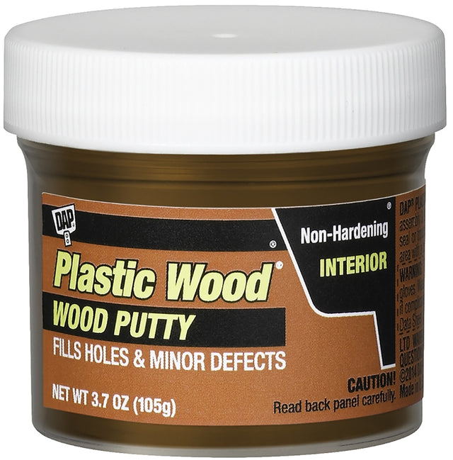 DAP 7079821268 Wood Putty, Solid, Mild, Pleasant, Red Mahogany, 3.7 oz, Tub, Pack of 6