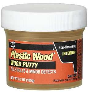 DAP 7079821272 Wood Putty, Solid, Mild, Pleasant, Natural Pine, 3.7 oz, Tub, Pack of 6