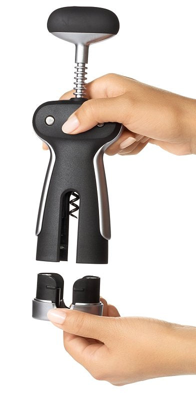 Good Grips 3113400 Corkscrew with Removable Foil Cutter, Steel