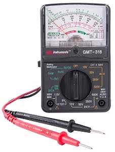 Gardner Bender GMT-318 Multimeter, Analog Display, Functions: AC Voltage, DC Current, DC Voltage, Resistance, Black