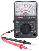 Gardner Bender GMT-318 Multimeter, Analog Display, Functions: AC Voltage, DC Current, DC Voltage, Resistance, Black