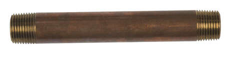 JMF Company 3/8 in. MPT Red Brass Nipple 4-1/2 in. L, Pack of 5