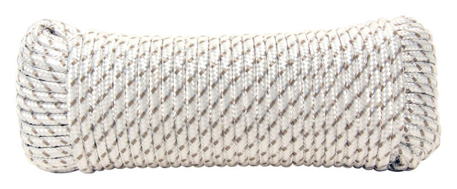 Ace 1/4 in. D X 100 in. L Gray/White Diamond Braided Polyester Rope
