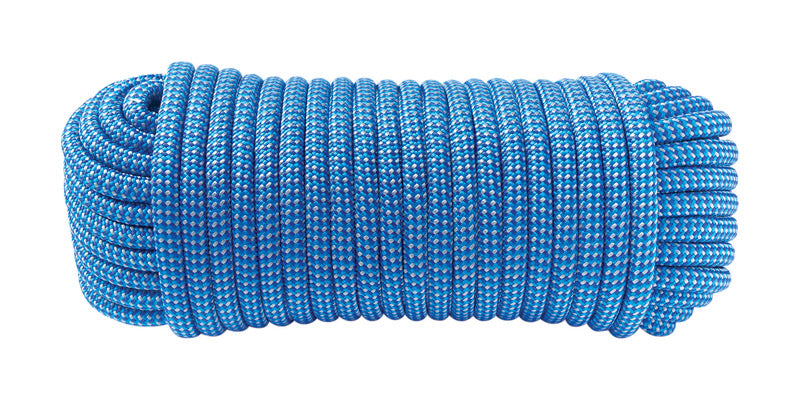 Ace 1/2 in. D X 100 ft. L Blue Diamond Braided Poly Rope