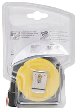 Vulcan 58-7.5X25-A Tape Measure, 25 ft L Blade, 1 in W Blade, Steel Blade, ABS Plastic Case, Yellow Case