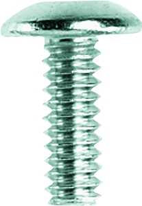 Danco 35646B Series Faucet Handle Screw, #10-24 Thread, Truss Head, #45, 1/2 in L, Brass, Chrome Plated, Pack of 5
