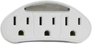 PowerZone ORADL101 Outlet Tap, 125 V, 3-Outlet, White