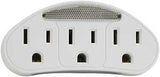 PowerZone ORADL101 Outlet Tap, 125 V, 3-Outlet, White