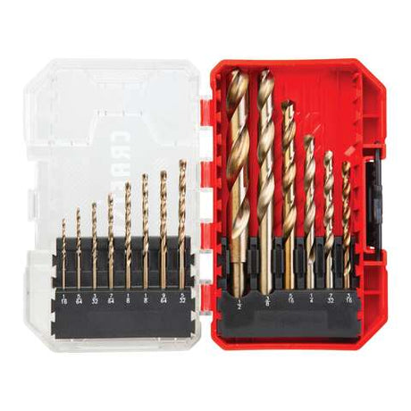 Craftsman Gold Oxide Drill Bit Set Round Shank 14 pc