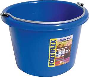 Fortex-Fortiflex N4008BL Utility Pail, 8 qt Volume, Fortalloy Rubber Polymer, Blue