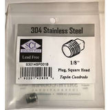 Smith-Cooper 1/8 in. MPT Stainless Steel Square Head Plug