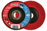 Diablo Steel Demon DCX045040N01F Flap Disc, 4-1/2 in Dia, 7/8 in Arbor, 40 Grit, Ultra Coarse, Pack of 5