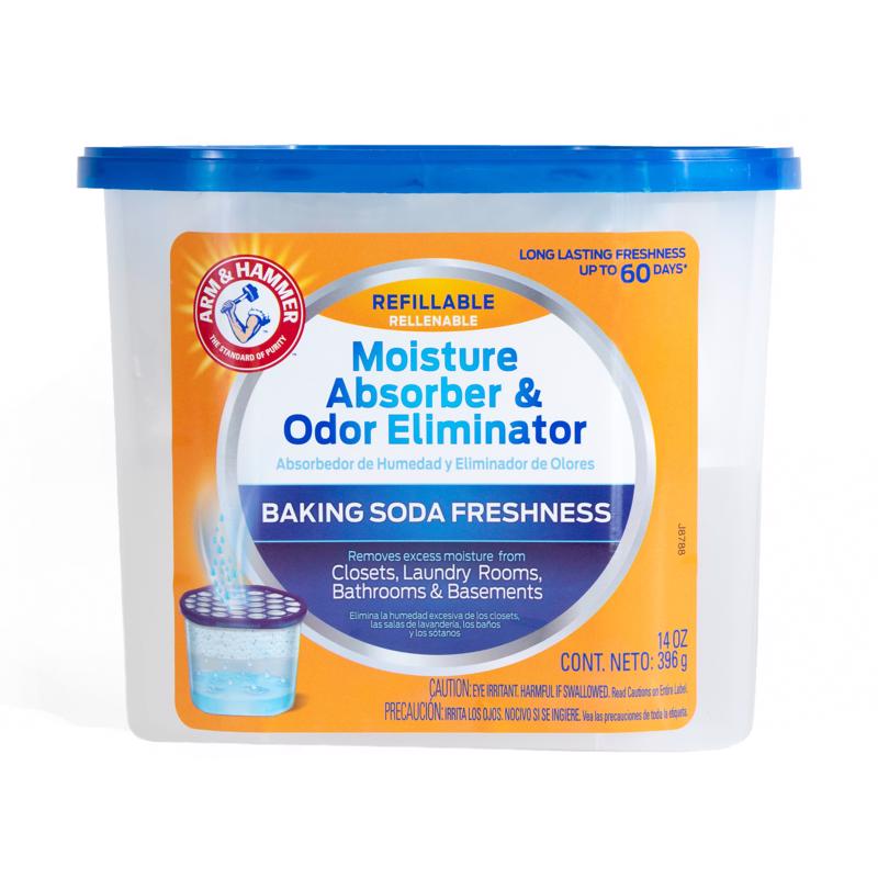 Arm & Hammer No Scent Moisture Absorber and Odor Eliminator 14 oz Beads, Pack of 6