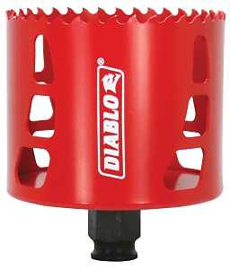 Diablo DHS3125 Hole Saw, 3-1/8 in Dia, 2-3/8 in D Cutting, 3/8 in Arbor, Bi-Metal Cutting Edge