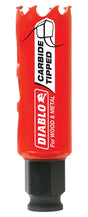 Diablo DHS1000CT GP Hole Saw, 1 in Dia, 2-3/8 in D Cutting, 3/8 in Arbor, Carbide Cutting Edge, Pack of 2