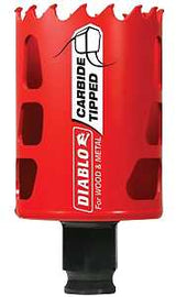 Diablo DHS1875CT GP Hole Saw, 1-7/8 in Dia, 2-3/8 in D Cutting, 3/8 in Arbor, Carbide Cutting Edge, Pack of 2