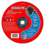 Diablo DBD070125L01F Cut-Off Wheel, 7 in Dia, 1/8 in Thick, 5/8 in Arbor, Aluminum Oxide Abrasive