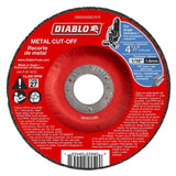 Diablo DBD045063701F Cut-Off Wheel, 4-1/2 in Dia, 1/16 in Thick, 7/8 in Arbor, Aluminum Oxide Abrasive