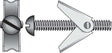 HILLMAN 1/8 in. D X 3 in. L Round Steel Toggle Bolt 2 pk, Pack of 10
