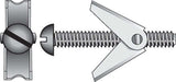HILLMAN 1/8 in. D X 3 in. L Round Steel Toggle Bolt 2 pk, Pack of 10