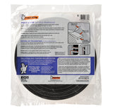 Frost King L346 Foam Tape, 3/4 in W, 17 ft L, 1/2 in Thick, Polyfoam, Charcoal