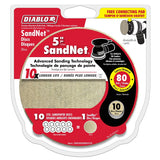 Diablo DND050080H10I Sanding Disc, 5 in Dia, 80 Grit, Coarse, Aluminum Oxide Abrasive, Universal