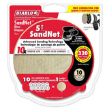 Diablo DND050320H10I Sanding Disc, 5 in Dia, 320 Grit, Super Fine, Aluminum Oxide Abrasive, Universal