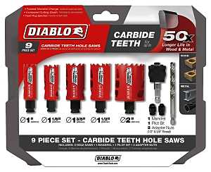 Diablo DHS09SGPCT Hole Saw Set, 9-Piece