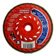 Diablo DCX045060B01F Flap Disc, 4-1/2 in Dia, 5/8-11 Arbor, 60 Grit, Coarse, Zirconium Abrasive