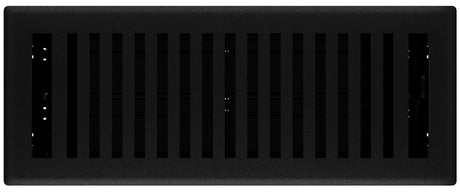 Imperial RG3440 Floor Register, 4 in H Duct Opening, Polystyrene, 12 in W Duct Opening, Black Iron