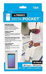 Trimaco 14100 Adhesive Pocket, 5-3/4 x 8-3/4 in, Plastic, Clear