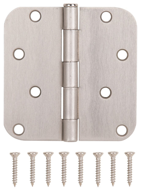 ProSource 20348SNX Door Hinge, Steel, Satin Nickel, Loose Pin, 180 deg Range of Motion, Screw Mounting