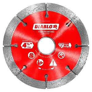 Diablo DMATP0450 Saw Blade, Tuck Point Blade, 4-1/2 in Dia, Segmented Rim