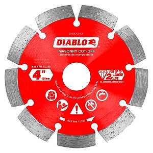 Diablo DMADS0400 Saw Blade, Cut-Off Disc Blade, 4 in Dia, Segmented Rim