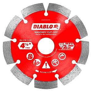 Diablo DMADS0450 Saw Blade, Cut-Off Disc Blade, 4-1/2 in Dia, Segmented Rim