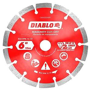 Diablo DMADS0600 Saw Blade, Cut-Off Disc Blade, 6 in Dia, Segmented Rim