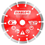 Diablo DMADS0600 Saw Blade, Cut-Off Disc Blade, 6 in Dia, Segmented Rim