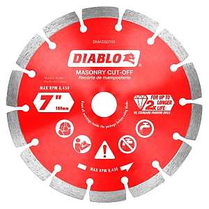 Diablo DMADS0700 Saw Blade, Cut-Off Disc Blade, 7 in Dia, Segmented Rim