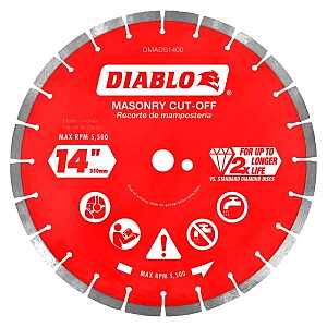 Diablo DMADS1400 Saw Blade, Cut-Off Disc Blade, 14 in Dia, Segmented Rim