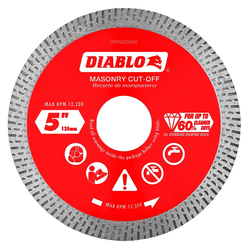 Diablo DMADC0500 Saw Blade, 5 in Dia, Continuous Rim