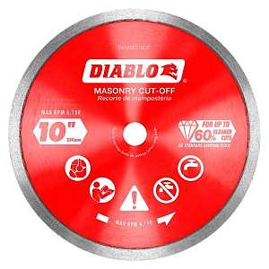 Diablo DMADC1000 Saw Blade, 10 in Dia, Continuous Rim