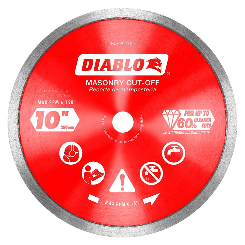 Diablo DMADC1000 Saw Blade, 10 in Dia, Continuous Rim