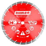 Diablo DMADST1400 Saw Blade, Turbo Cut-Off Disc Blade, 14 in Dia, Segmented Rim