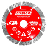 Diablo DMADST0700 Saw Blade, Turbo Cut-Off Disc Blade, 7 in Dia, Segmented Rim