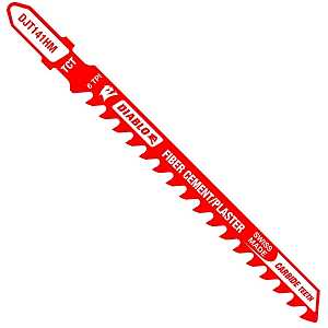 Diablo DJT141HM Jig Saw Blade, 4 in L, 6 TPI, Carbide Cutting Edge