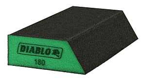 Diablo DFBLANGSFN01G Sanding Sponge, 5 in L, 3 in W, 180 Grit, Ultra Fine, Aluminum Oxide Abrasive, 1/PK