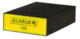 Diablo DFBLBLOFIN01G Sanding Sponge, 5 in L, 3 in W, 100 Grit, Fine, Aluminum Oxide Abrasive, 1/PK