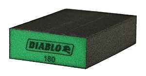 Diablo DFBLBLOSFN01G Sanding Sponge, 5 in L, 3 in W, 180 Grit, Ultra Fine, Aluminum Oxide Abrasive, 1/PK