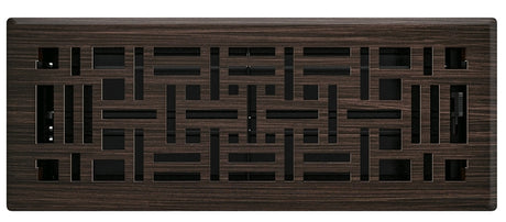 Imperial RG3448 Art and Craft Floor Register, 12 in L, 4 in W, Polystyrene/Steel, Oil Rubbed Bronze