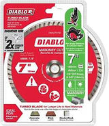 Diablo DMADT0700 Cut-Off Disc, 7 in Dia, 7/8, 5/8 in Arbor, Diamond Cutting Edge, Turbo Rim